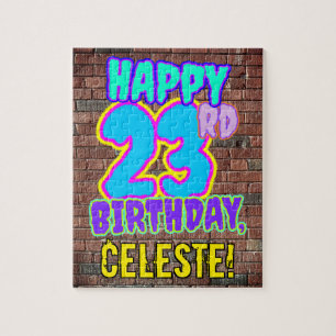 23rd Birthday ~ Fun, Urban Graffiti Inspired Look Jigsaw Puzzle