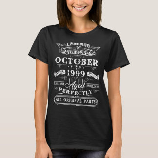 23rd Birthday Gift Legends Born In October 1999 23 T-Shirt