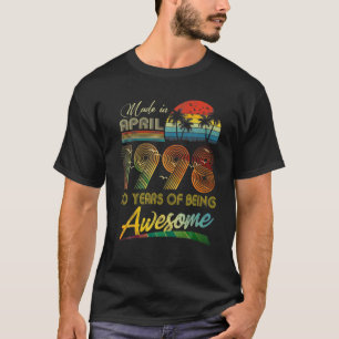 23Rd Birthday Gift Vintage Retro April 1998 23 Yea T-Shirt
