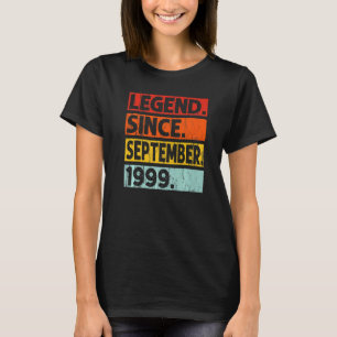 23rd Birthday Legend Since September 1999 23 Year T-Shirt