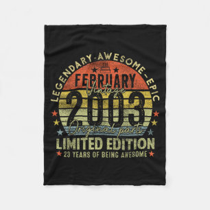 23rd Birthday Legends February 1996 Illustration Fleece Blanket