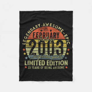 23rd Birthday Legends February 1996 Illustration Fleece Blanket