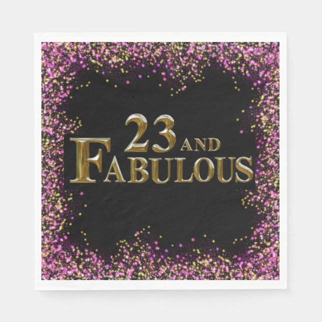 23rd  Birthday  Napkin (Front)