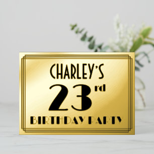 23rd Birthday Party — Art Deco Look “23” + Name