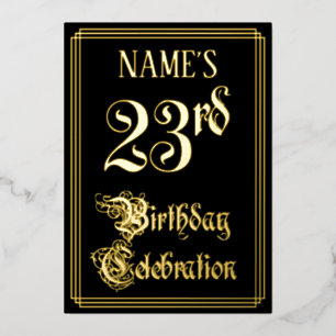 23rd Birthday Party — Fancy Script & Custom Name