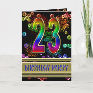 23rd Birthday party Invitation