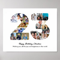 23rd Birthday Party Number 23 Photo Collage