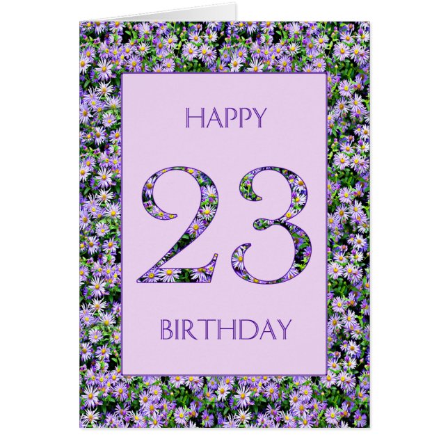 23rd Birthday Purple Daisies (Front)