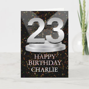 23rd Birthday Spotlights Add A Name Card