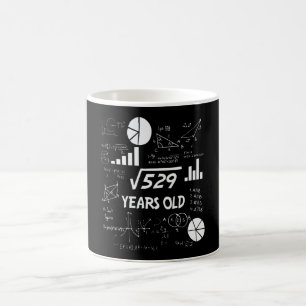 23rd Birthday Square Root Math 23 Years Old Bday Coffee Mug
