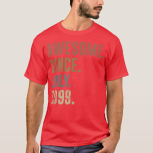 23rd Birthday Vintage Awesome Since July 1999 T-Shirt