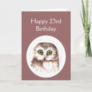 23rd Birthday Who Loves You, Cute Owl Humour Card