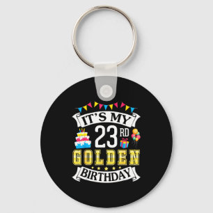 23rd golden birthday happy to 23 years born 1999 key ring