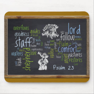 23rd Psalm Chalkboard 1 Mouse Pad