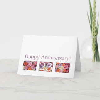 23rd Wedding Anniversary Card pastel roses