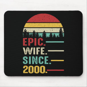 23rd Wedding Anniversary for Her Epic Wife Since 2 Mouse Pad