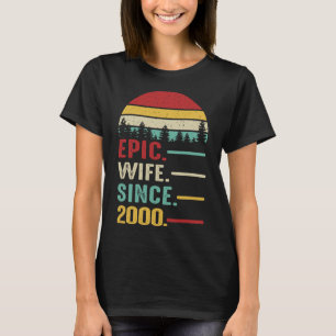 23rd Wedding Anniversary for Her Epic Wife Since 2 T-Shirt