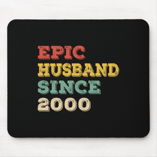 23rd Wedding Anniversary for Him Epic Husband Sinc Mouse Pad (Front)