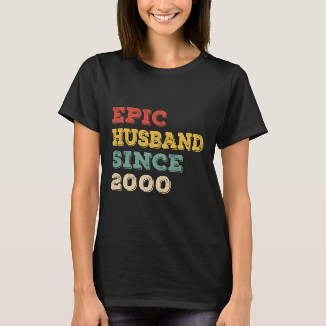 23rd Wedding Anniversary for Him Epic Husband Sinc T-Shirt (Front)