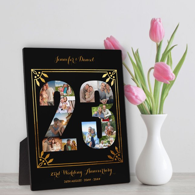 23rd Wedding Anniversary Number 23 Photo Collage Plaque (Creator Uploaded)