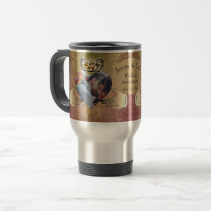 23rd Wedding Anniversary Topaz Claddagh  Travel Mug