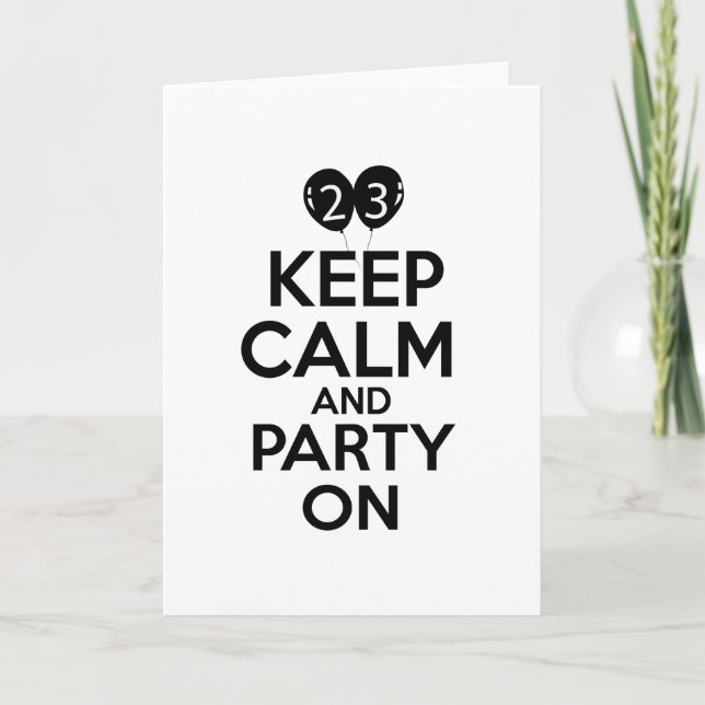 23rd year old birthday designs card (Front)