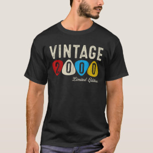 23th Birthday Gifts Men Women Guitar Lover Vintage T-Shirt