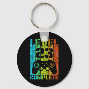23th Birthday Male Gamer Full Level 23 Key Ring