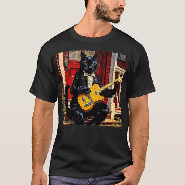 24065_Back Cat On Tele T-Shirt (Front)
