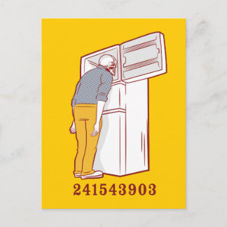 241543903 head freezer humourous tshirt postcard