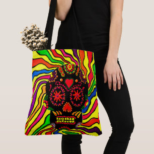 243 - Neon Skull -  Tote Bag