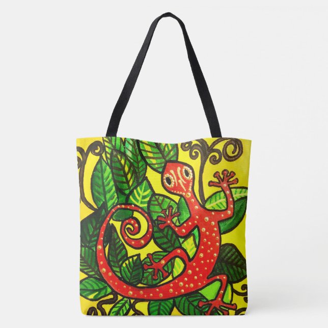 247 - Red Gecko -  Tote Bag (Back)