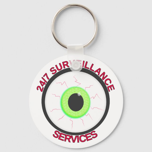 24/7 Surveillance Services Key Ring (Front)