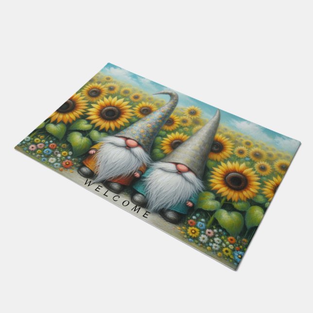 24 by 36 Gnome Welcome Mat (Angled)