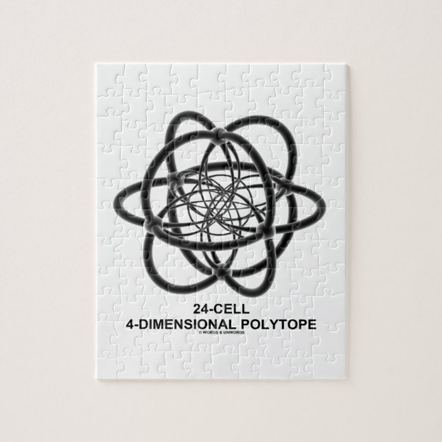 24-Cell 4-Dimensional Polytope (Geometry) Jigsaw Puzzle (Vertical)