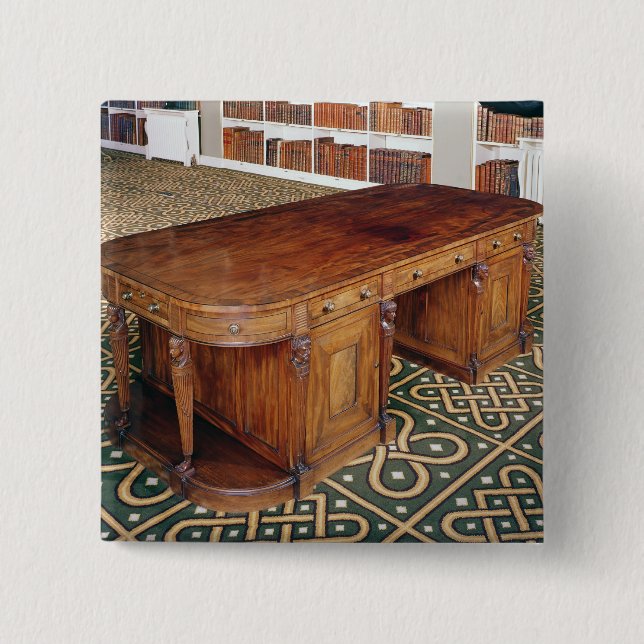 24:Desk by Thomas Chippendale Jr, 1805 15 Cm Square Badge (Front)