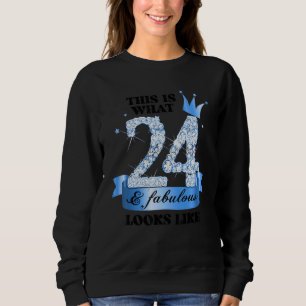 24 & Fabulous I Blue White Party Group Candid Phot Sweatshirt