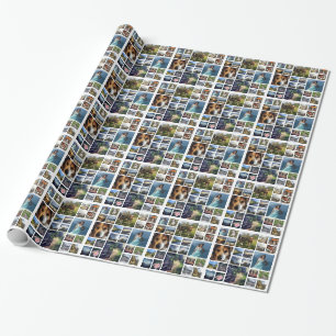 24 Fun Photos in Collage Personalised Wrapping Paper