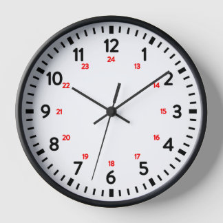 24-Hour School Clock
