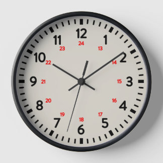 24-Hour School Clock
