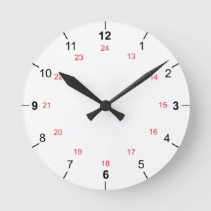 24 Hour Wall Clock