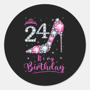 24 It'S My K High Heel 24Th Classic Round Sticker
