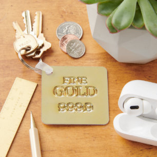 24 Karat Gold Bullion Bar Key Ring