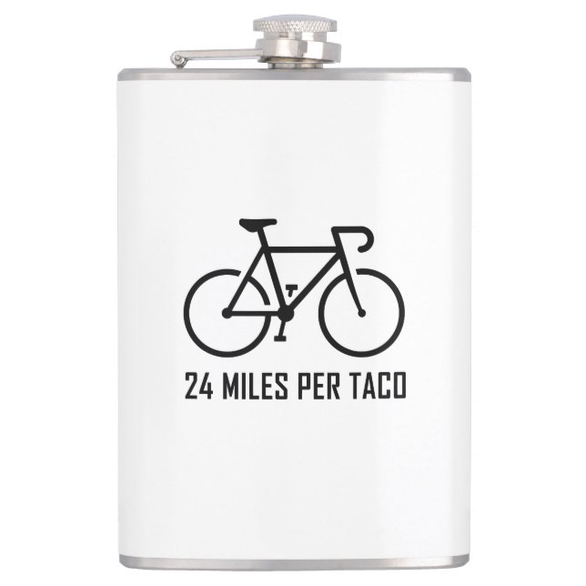 24 Miles Per Taco Hip Flask (Front)