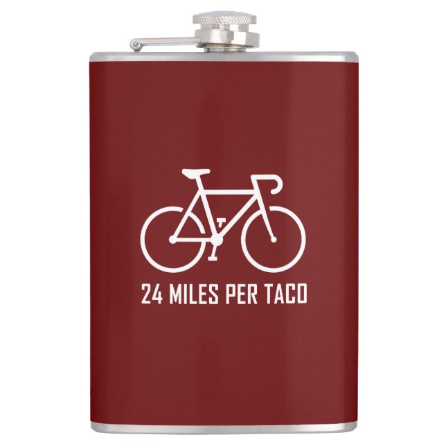 24 Miles Per Taco Hip Flask (Front)