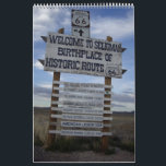 24-Months on Route 66, Starts When You Purchase It Calendar<br><div class="desc">Enjoy the year with 24 big photos of your favourite icons on Historic Route 66. You choose the calendar's begin and end date when you buy it.</div>
