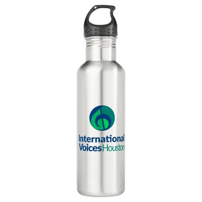 24 oz Stainless Steel Water Bottle with IVH Logo (Front)