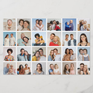 24 Photo Collage Editable Colour Card/Flyer