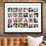 24 Photo Template Collage with Custom Text Poster<br><div class="desc">A template with 24 photos. For best results,  use square cropped photos. To change the background colour,  click on the customise option and choose a new background colour.</div>