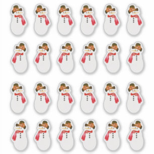 24 Piece Snowman Sticker
